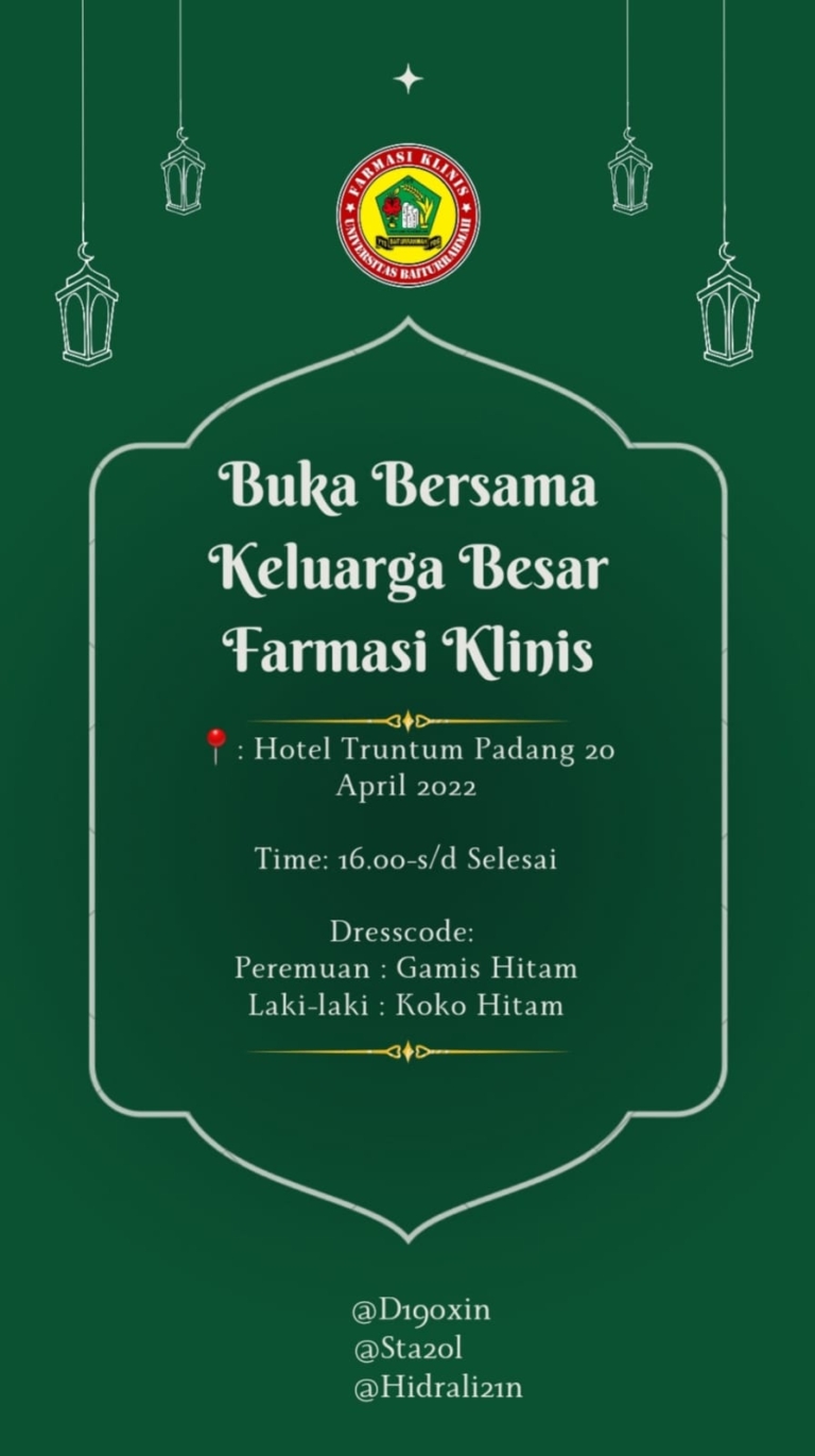 BUKA BERSAMA PROGRAM STUDI FARMASI KLINIS UNIVERSITAS BAITURRAHMAH