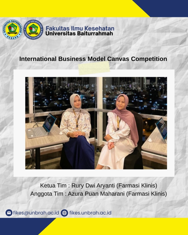 Prestasi Internasional Mahasiswa Farmasi Klinis UNBRAH pada Ajang Business Model Canvas UNISBA