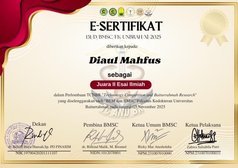 Mahasiswa Farmasi Klinis UNBRAH Ukir Prestasi Nasional di TCNBR 2025